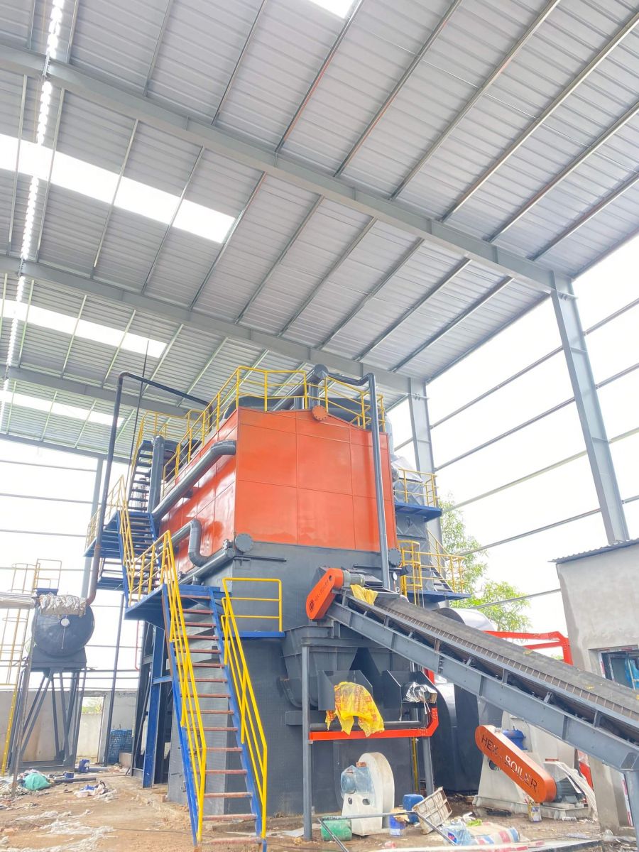 lò hơi tầng sôi dùng nguyên liệu biomass